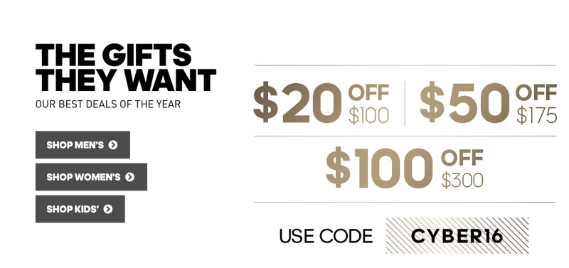 Adidas: $20 off $100, $50 off $175, and $100 off $300 with the code CYBER16 | up to 50% off select items